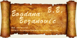 Bogdana Bežanović vizit kartica
